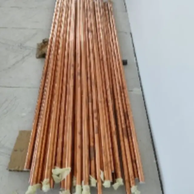 Copper pipes ready for installation